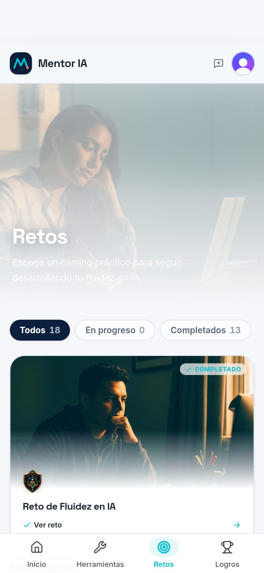 Catálogo de retos por herramienta y por rol